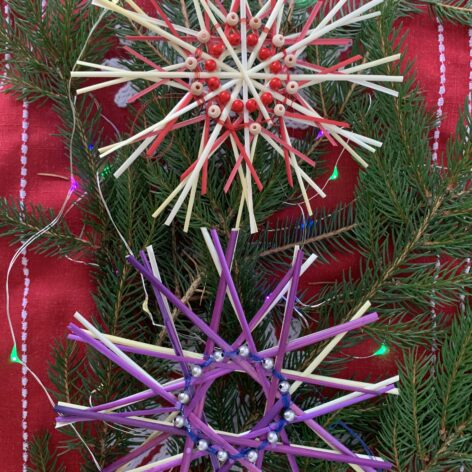 Ukrainian Straw Snowflake Ornaments