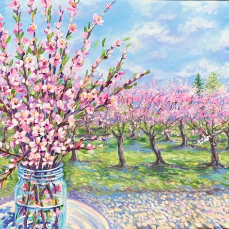 "Blossoms at Dandor Estate Winery" Plein air